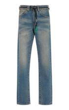 Off-white C/o Virgil Abloh Distressed Slim-fit Jeans