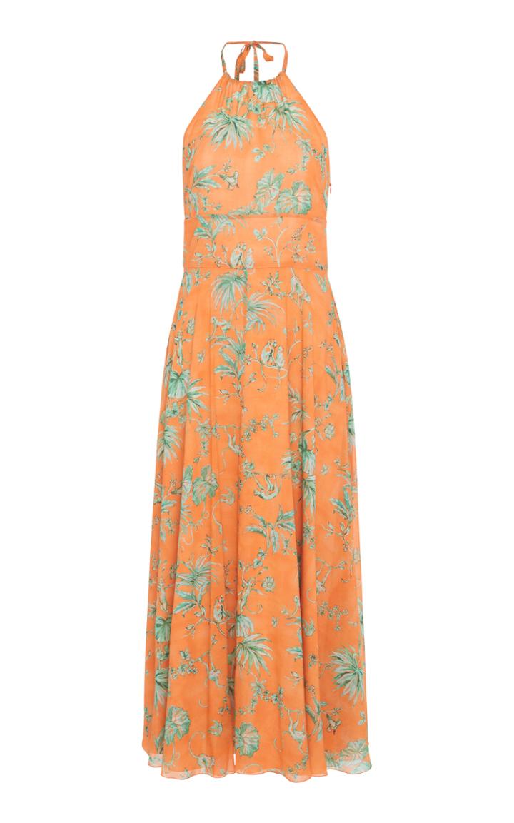 Red Valentino Monkey Print Halter Dress