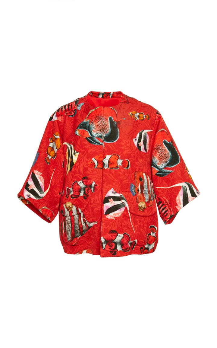 Dolce & Gabbana Fish Printed Jacket