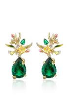 Anabela Chan Convertible Mini Posie Emerald 18k Gold Vermeil Earrings