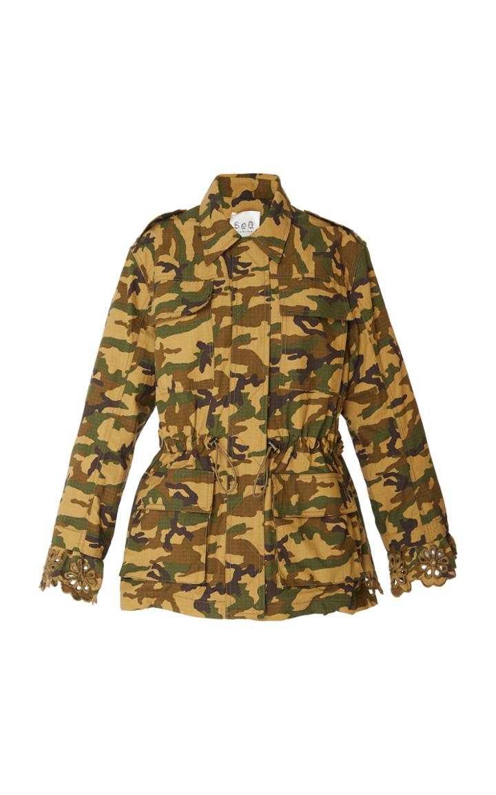 Sea Carina Camo Eyelet Parka