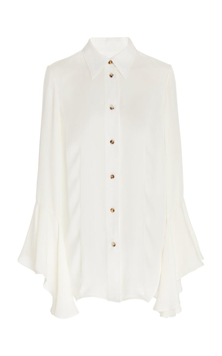 Khaite Lottie Ruffled Crepe Top