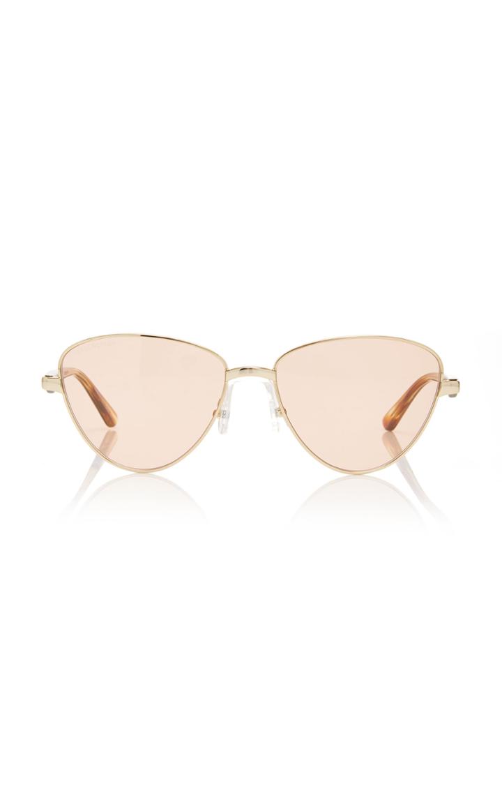 Balenciaga Sunglasses Gold-tone Metal Cat-eye Sunglasses