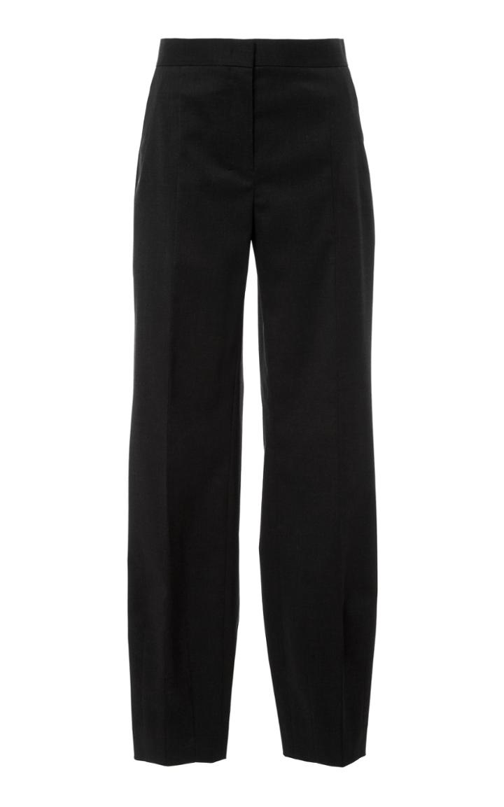 Narciso Rodriguez Stretch Wool Trouser With Darted Hem