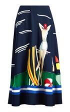Ralph Lauren Trivelas Printed Cady Midi Skirt