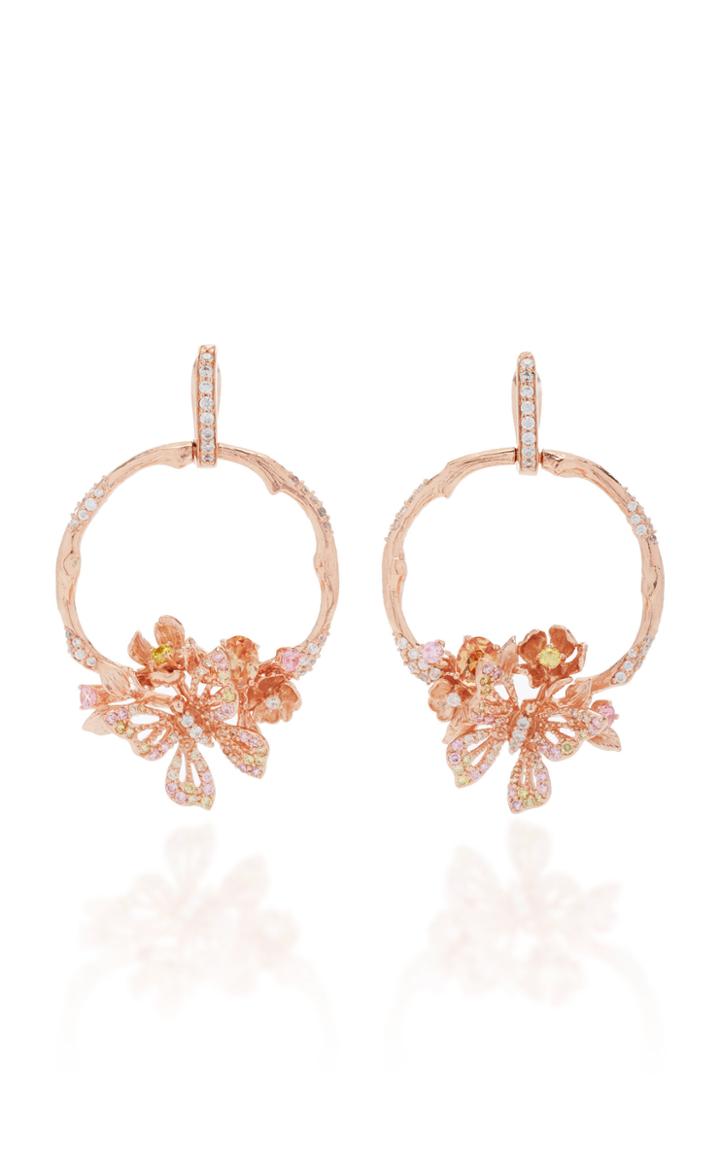 Anabela Chan M'o Exclusive Rose Orchard Hoop Earrings