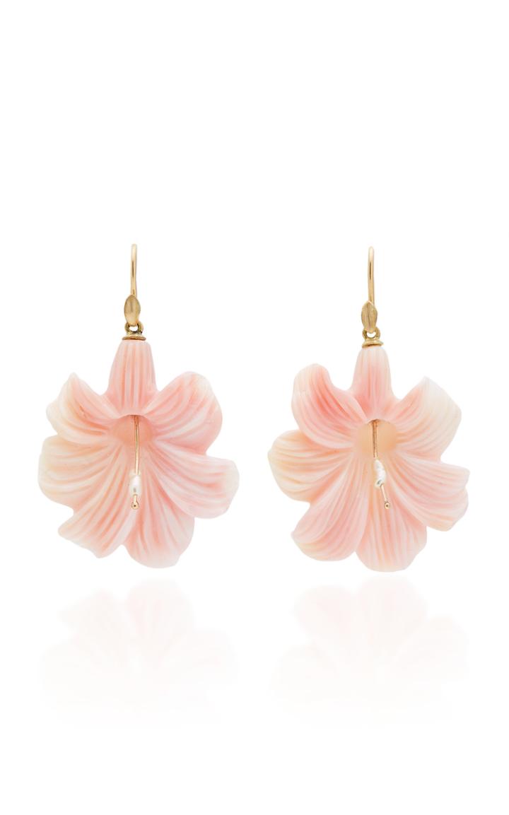 Annette Ferdinandsen M'o Exclusive: Pink Conch Lily Earrings