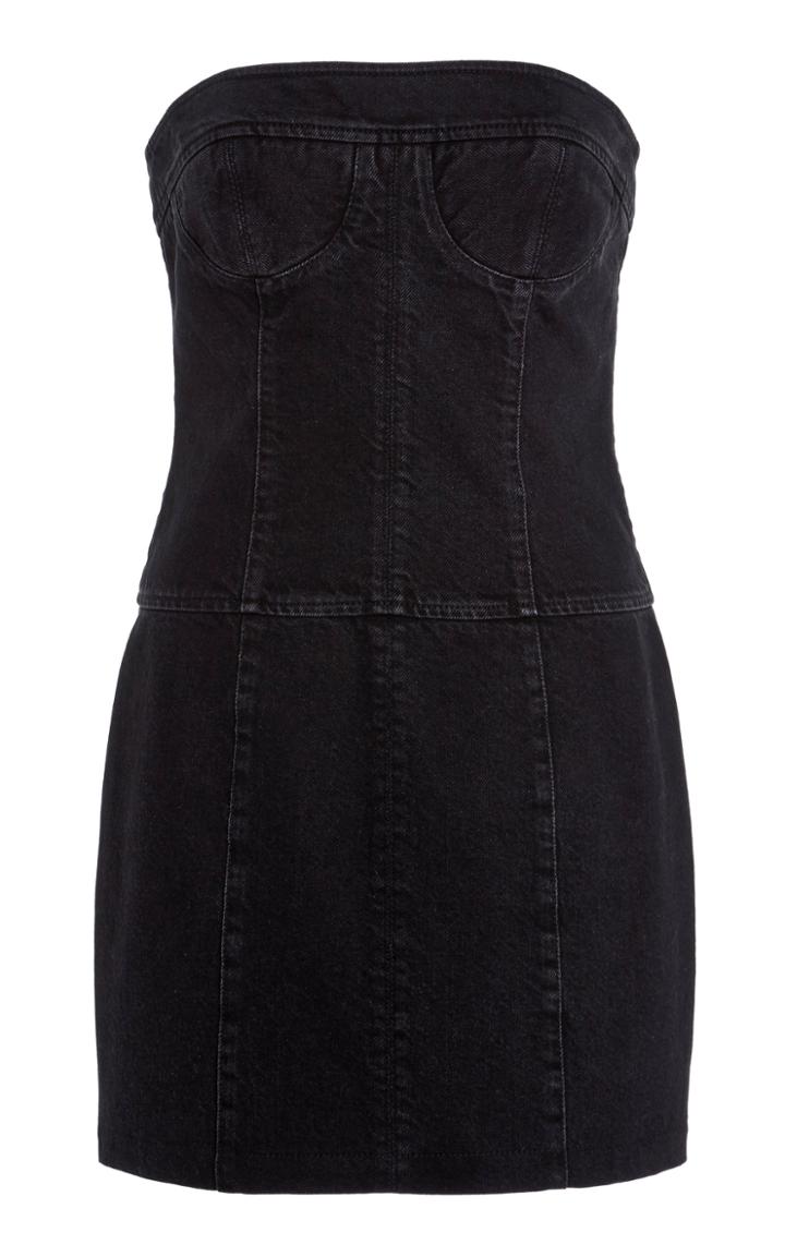 Moda Operandi Zeynep Aray Strapless Denim Mini Dress