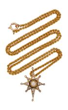Toni + Chlo Goutal Delfina One-of-a-kind Antique Gold Diamond And Pearl Necklace