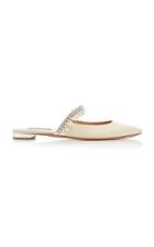 Aquazzura Exquisite Crystal-embellished Leather Slide Size: 36