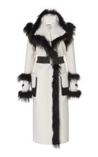 Ralph & Russo Cashmere Fur Trim Coat