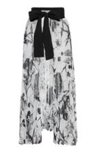 Silvia Tcherassi Bow-accented Blanche Silk Midi Skirt