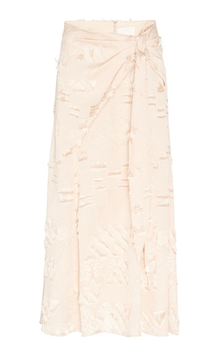 Peter Pilotto Knot-detailed Fil Coup Midi Skirt