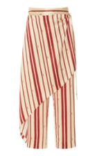 Moda Operandi Hellessy Mick Striped Silk Pants With Detachable Overlay Size: 0
