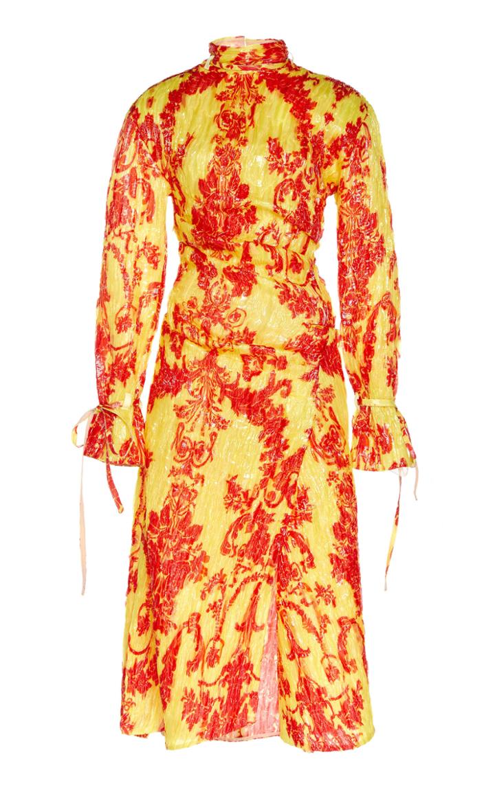 Acne Studios Deera Cloque Silk Dress