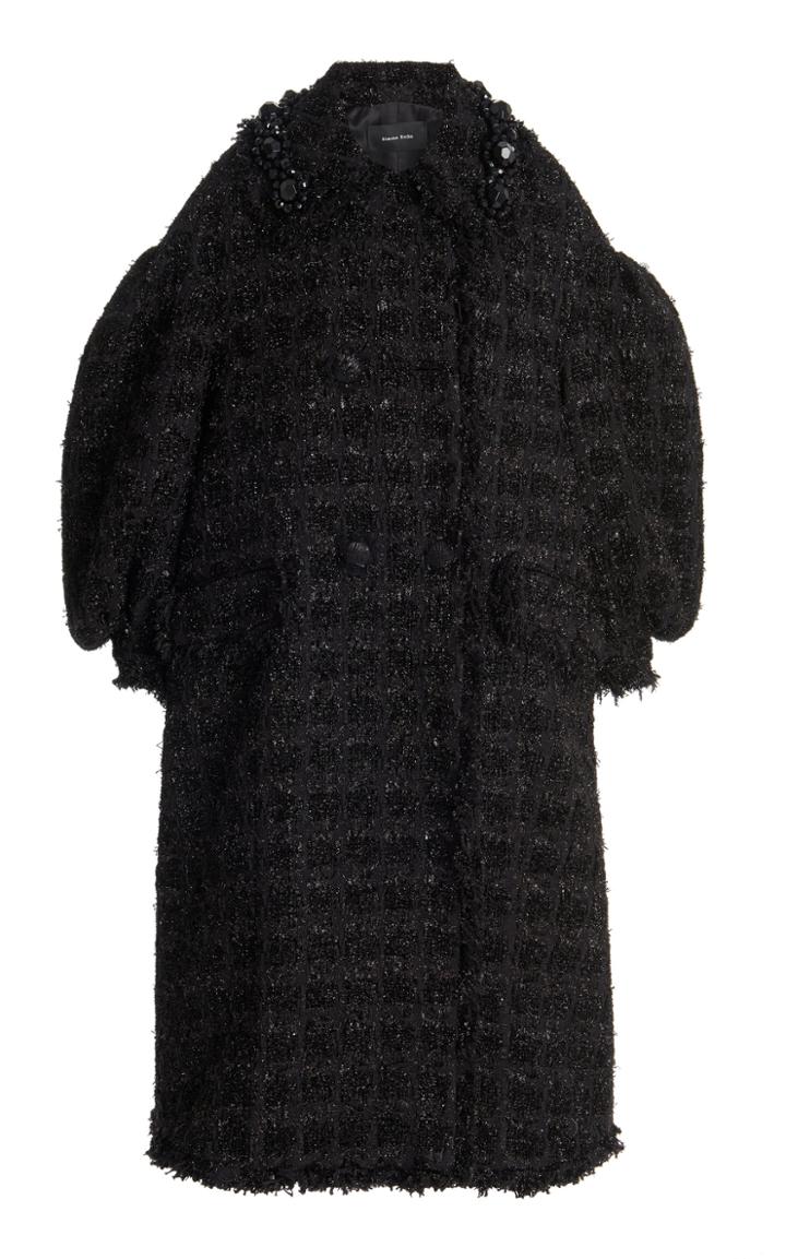 Moda Operandi Simone Rocha Beaded Double-breasted Cady Coat