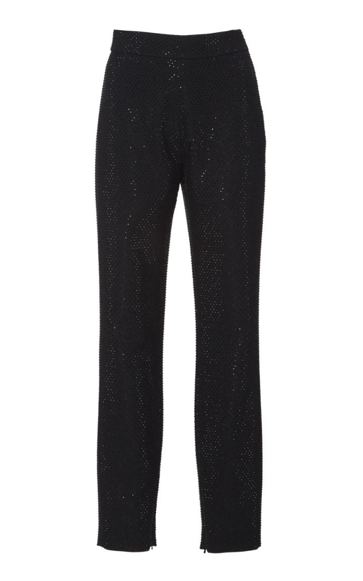 Ralph & Russo Studded Wool-blend Cigarette Pants