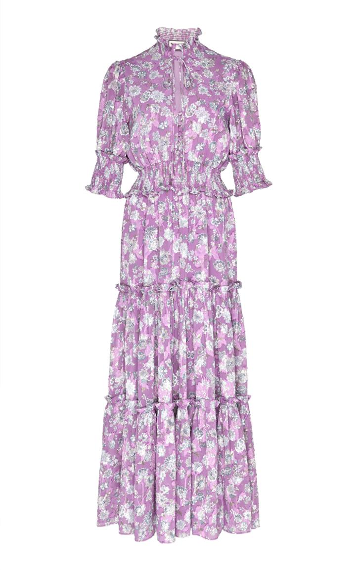Alexis Isarra Smocked Midi Dress