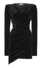 Alexandre Vauthier Ruched Velvet Mini Dress