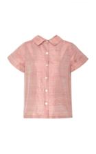 Christine Alcalay Collared Cuff Short Sleeved Shirt
