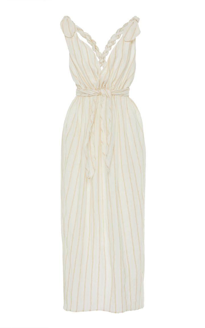 Mara Hoffman Calypso Striped Linen-blend Midi Dress