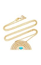 Andrea Fohrman 18k Yellow-gold, White Diamond, And Turquoise Necklace