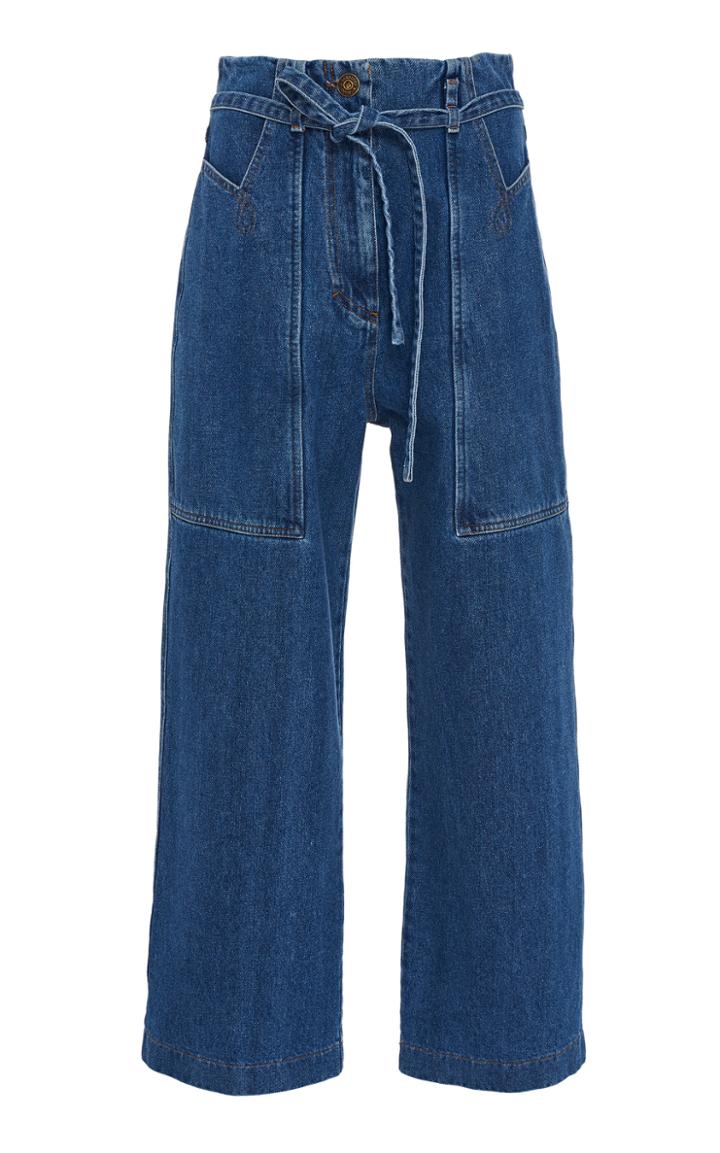 Nanushka Gemini Wide-leg Denim Pants