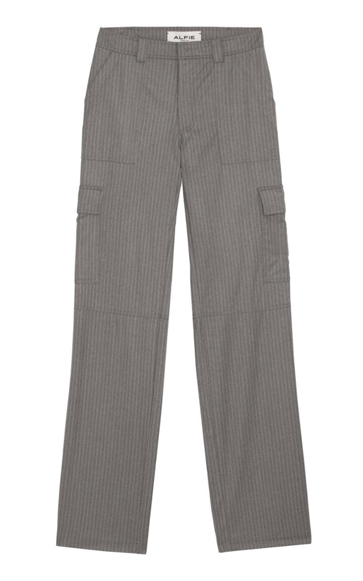 Moda Operandi Alfie Wool Signature Pinstripe Cargo Pants - M'o Exclusive