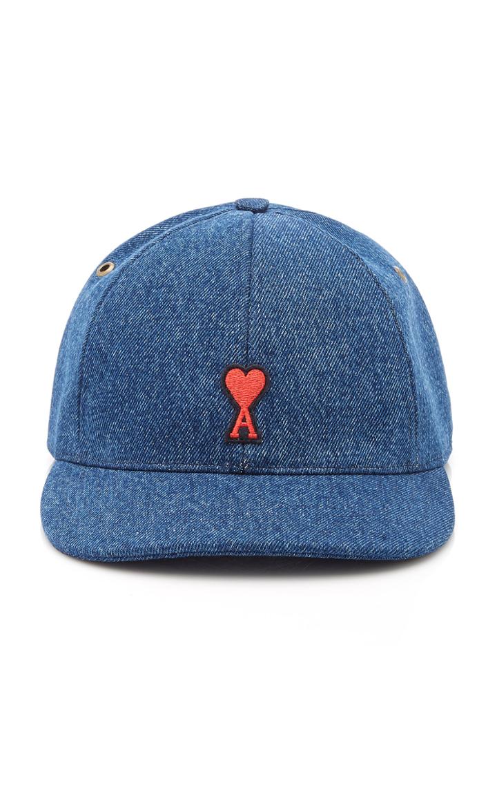Ami Embroidered Denim Hat