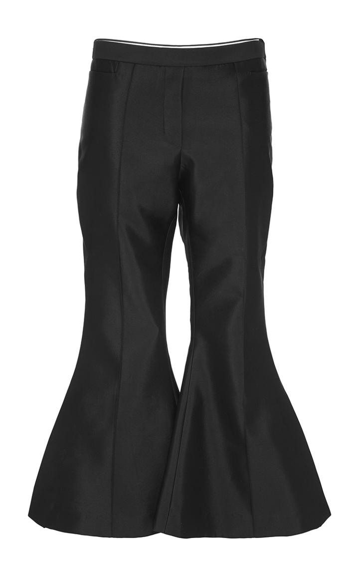Ellery Wally Silk Wool Cropped Flared Pants