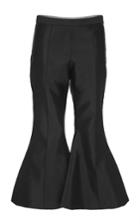 Ellery Wally Silk Wool Cropped Flared Pants