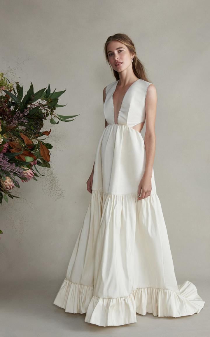 Markarian Guinevere Sleeveless Cut Out Silk Gown