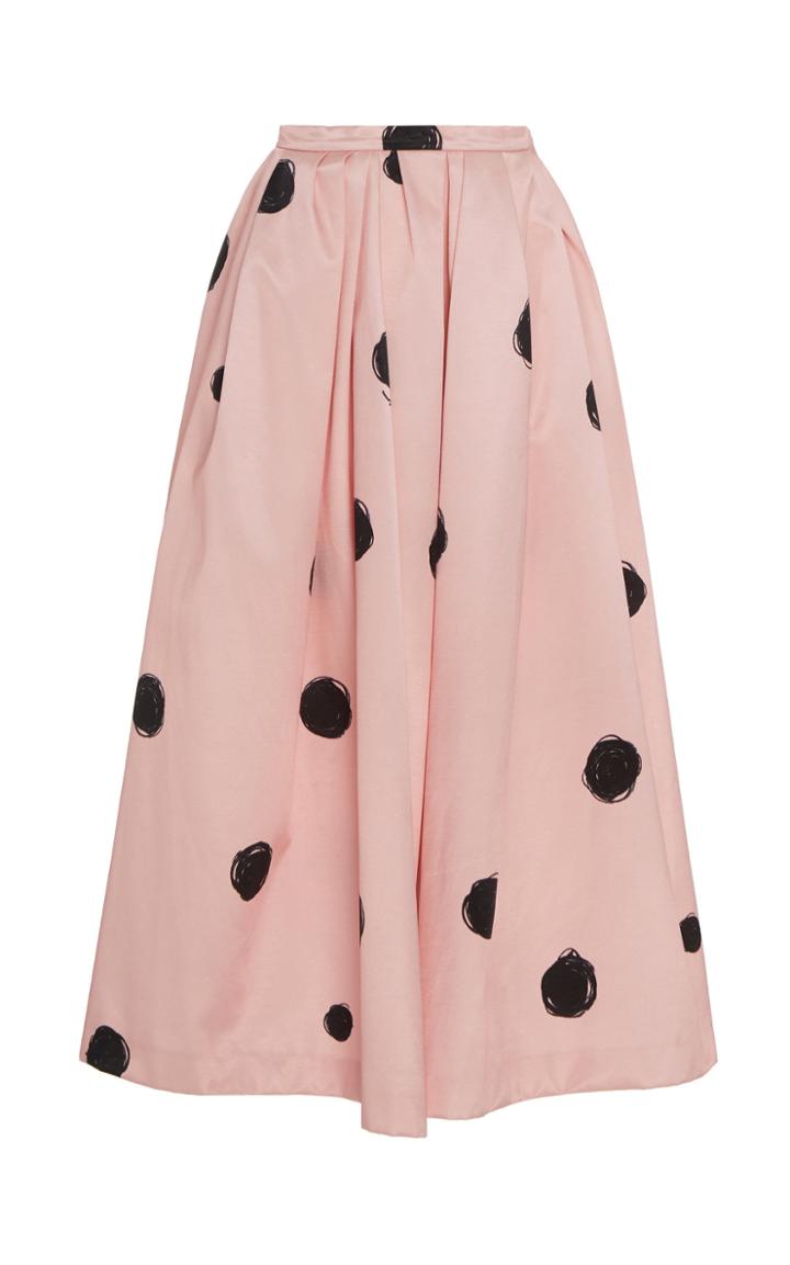Christopher Kane Polka-dot Satin Midi Skirt