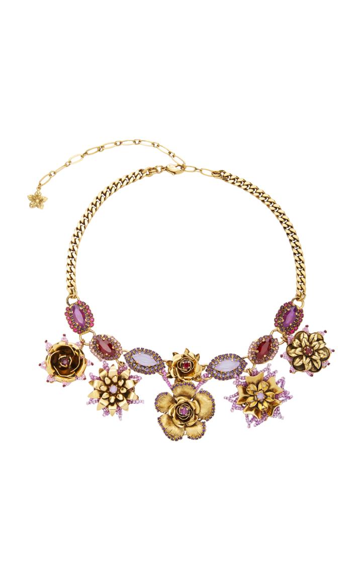 Erickson Beamon 24k Gold-plated Vermeil Swarovski Crystal And Pearl Necklace