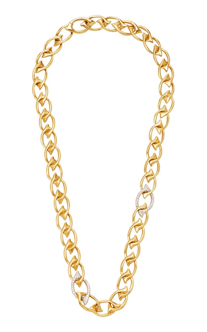 Vintage Angela Cummings 18k Gold Link Chain Necklace
