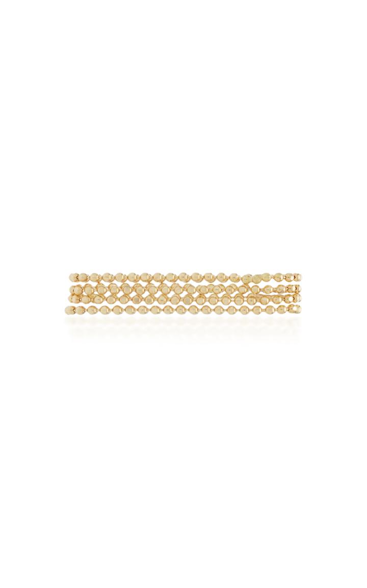 Lil Milan Set-of-four Nude 9k Gold Rings