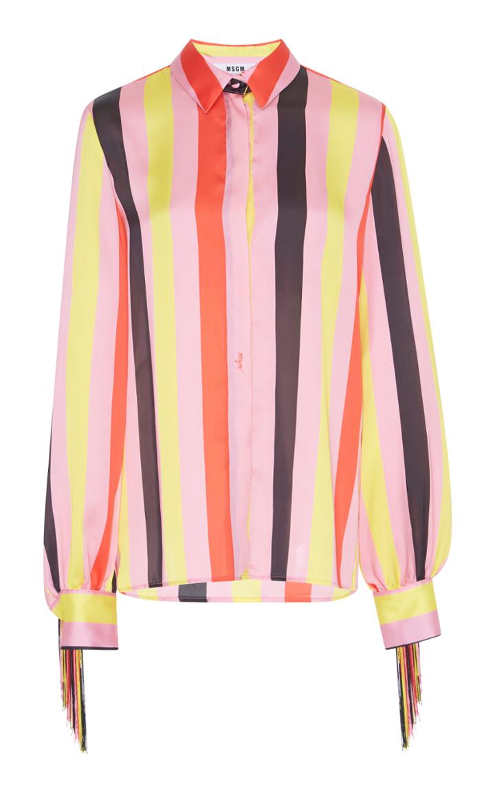 Msgm Fringe Button Down Shirt