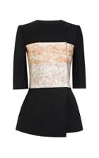 Narciso Rodriguez Black Multi Chintzed Wool Suiting Jacket