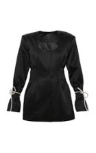 Moda Operandi Mach & Mach Black Blazer Dress With Crystal Bows