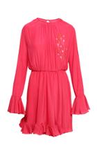 Anouki Raspberry Chiffon Mini Dress
