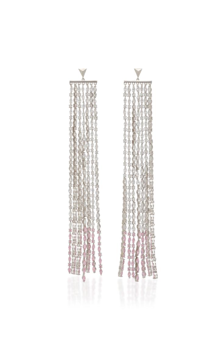 Fallon Silver-tone And Crystal Earrings