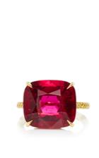 Paolo Costagli Cushion Shape Pink Tourmaline And Yellow Diamond Ring