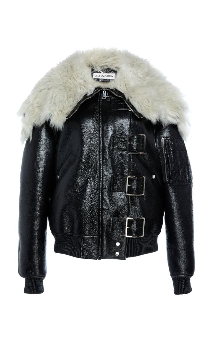 Altuzarra Durham Leather Buckle Jacket