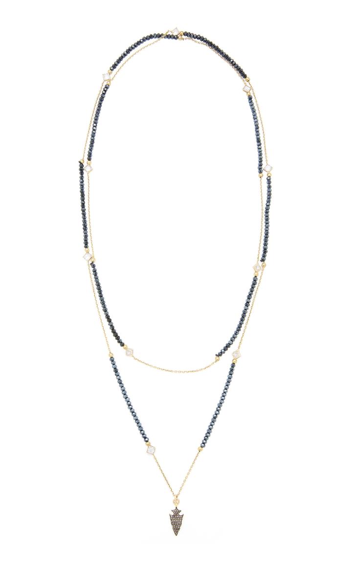 Nickho Rey Midnight 18k Gold Arrowhead Necklace