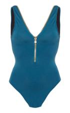 Oye Swimwear Lea Zip Front Swimsuit