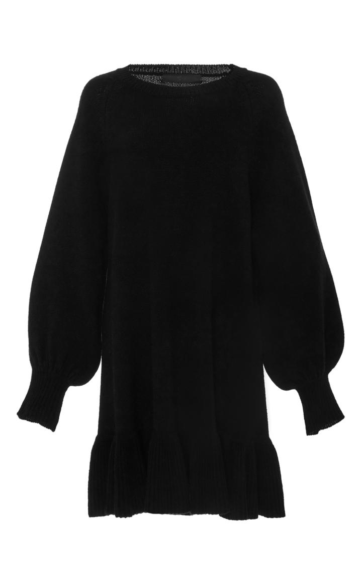 Co Balloon Sleeve Wool Dress