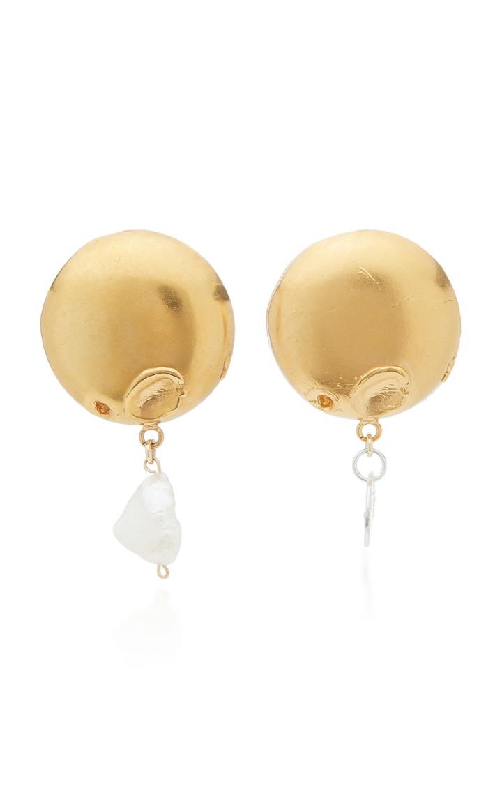 Alighieri Enigmatic Extrovert 24k Gold-plated Pearl Earrings