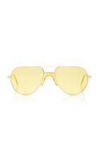 Andy Wolf Eyewear Yellow-tinted Metal Aviator Sunglasses