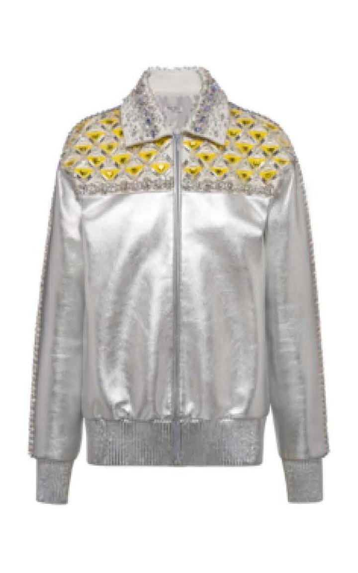 Moda Operandi Miu Miu Embroidered Leather Jacket
