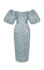 Rasario Polka-dot Silk Organza Off-the-shoulder Midi Dress